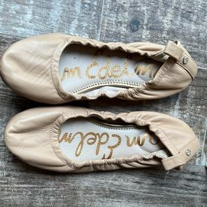 Beige Sam Edelman leather  flats.  Size 9